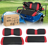 Golf Cart Seat Covers 2PCS Red Black Yamaha Club Car Precedent | Breathable Sun Scratch Resistant Washable No Staple Fits 2007-2016 Yamaha G29 2017-2026 Drive2 2004-2019 Club Car Precedent