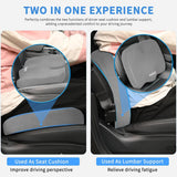 Car Seat Cushion Gray Velvet Gel Memory Foam Seats Soft and Comfortable Suitable for Daily Life and Driving Relieves Sciatica and Tailbone Pain Improves Drive Vision