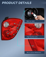 Taillight Assembly for 2010 2011 2012 2013 2014 2015 Chevy Equinox | Tail Light OE Style Rear Lamp Replacement Passenger Side