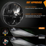 2PCS 7 Inch LED Headlights High Low Beam Round Headlamp for 2007 2008 2009 2010 2011 2012 2013 2014 2015 2016 2017 JK JKU 1997-2006 Wrangler TJ 2 Door