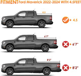 Soft Tri-fold Truck Bed Tonneau Cover Fits for 2022 2023 2024 2025 Ford Maverick-4.5ft