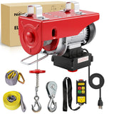 1760LBS Electric Hoist 110V Electric Hoist Winch with Wireless Remote Control, Single/Double Slings 39FT Lifting Height Material Handling Tool for Garage Warehouses Factory Attic Ceiling Crane
