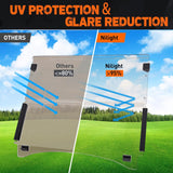 Golf Cart Windshield for Front Window Foldable Windproof UV Protection Compatible with Club Car Precedent Gas or Electric 2004-Up, Scratch and Impact Resistant, Tinted Acrylic