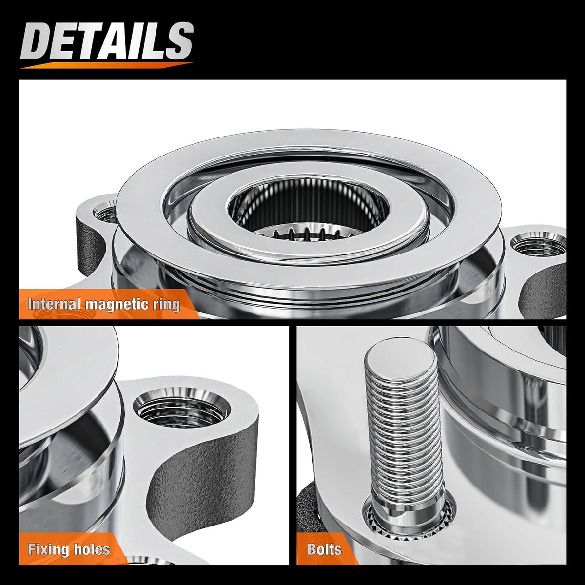 Front Wheel Bearing and Hub Assembly for Nissan Sentra 2013 2014 2015 2016 2017 2018 2019, NV200 2013–2019, Leaf 2013-2017, Chevy City Express 2015–2018, 513364-2Pack