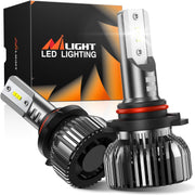 9005/HB3 LED Bulbs, 350% Brighter Halogen and Fog Lights Replacement, 10000lm LED Bulbs, Compact Size, 6000K Cool White, Pack of 2