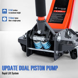 3 Ton Floor Jack, Low Profile Car Hydraulic Jack with Dual Pistons Quick Lift, 2.95 Inch-19.88 Inch Lifting Range