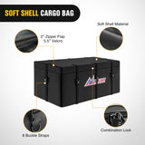 60 Inch x 24 Inchx 7.87 Inch Folding Carrier Fits 2-Inch Receiver 500 Lbs Capacity Bag Net Ratchet Straps Lock Stabilizer for SUV Pickup RV Van
