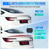 Spoiler Fit for Tesla Model 3 Highland 2024 2025 2026 Spoilers for Cars Rear Spoiler Wing Sporty Rear Trunk Lip Exterior Accessories No-Drill Installation ABS Carbon Fiber Pattern, Matte Black