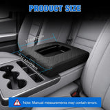 Center Console Cover Fit for Chevy GMC Silverado Sierra 2014-2018 | for Silverado Sierra 2014 15 16 17 2018 Jump Seat Accessories Middle Armrest Cover for Car Waterproof Nappa Leather, Black