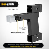 Trailer Hitch Extension Riser for 2 Inch Receiver with 2 and 10Inch Rise or Drop with Bolt Nut Clip 10,000 lbs Capacity Adjustable Extend 8 Inch 10 Inch Length Black Coated for Class I-VI Receivers