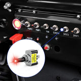 2PCS Red LED Toggle Switch 12V DC 30A 3 Pin On Off 2 Position Heavy Duty Rocker Switch with 14AWG Wire for Automotive Cars Trucks Boats Racing Cars Auto Boat