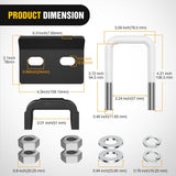 Trailer Hitch Tightener for 2 Inch Trailers Hitches Mount Anti Rattle Heavy Duty Steel with Rubber Cover White U Bolt Matte Black Plate Electrophoresis Anti-Rust Triple Protective