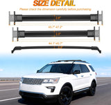 Roof Rack Cross Bars Fit for Ford Explorer 2016 2017 2018 2019 with Side Rails and Fixed Point, Adjustable Aluminum Car Crossbars for Cargo Carrier Luggage Bike Kayak Rooftop Tent Snowboard
