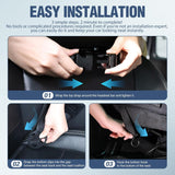 Car Seat Back Organizer 2PCS Black PU Leather Universal | Cup Holder Tissue Box Removable Bucket Waterproof Multifunctional Storage Bag for Cars Vans SUVs MPVs Pickup Trucks