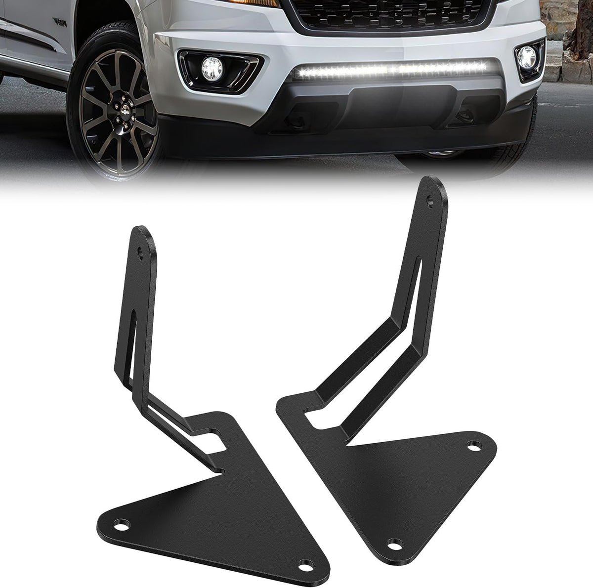 Lower Hidden Bumper Mounting Brackets for Colorado Canyon 4WD/2WD | Fit 2015-2022 Chevy Colorado 4WD/2WD 2015-2022 GMC Canyon 4WD/2WD,Designed for 30 Inch Single Row LED Light Bar