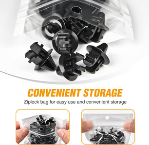 25 Pcs Head 20mm Hole 13mm Radiator Shroud Grille Retainer Clips For Ford Expedition F-150 F-250 F-350 F-450 F-550 Super Duty Lincoln Mark LT Nilight