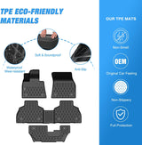 TPE Floor Mats for BMW X7 7 Seats 2019 2020 2021 2022 2023 2024 2025 2026 All Weather Custom Fit Heavy Duty Floor Liners