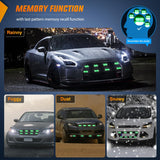 8PCS Led Strobe Lights with Controller 12V 24V Sync Feature Green Emergency Hazard Warning Light 12 24 LEDs Surface Mount for Vehicle Car Truck RV ATV