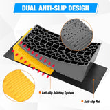RV Leveler - 2 Pack Camper Leveling Blocks Ramp Support Dual Axles, Up to 35,000lbs, Fast RV Accessories Leveling System for Travel Trailer, Motorhome - Yellow