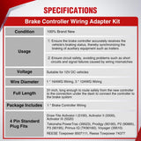 Wiring Harness Kit Brake Controller Wiring Harness Adapter for Select 2003-2006 GMC Sierra Yukon Chevy Silverado Suburban Avalanche Tahoe Escalade EXT