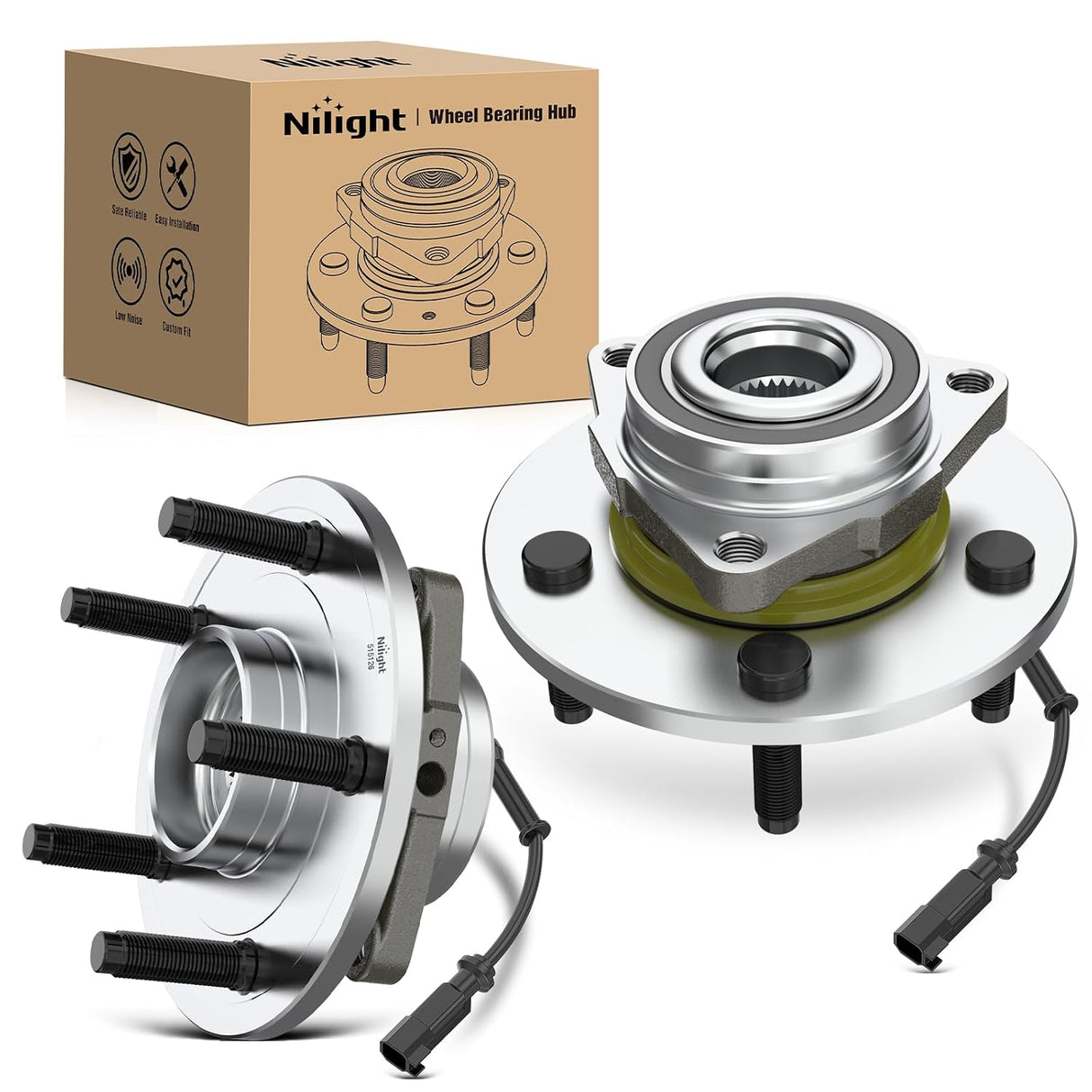 Front Wheel Bearing Hubs for Dodge Ram 1500 2009-2010, W/ABS-2Pack | Direct Replacement, Smooth & Quiet Operation, Heavy-Duty Construction