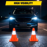 12 inch Traffic Safety Cones, 4  Pack Durable PVC Orange Cones with Reflective Collars for Road Safety, Parking, Construction Work, Sports Training