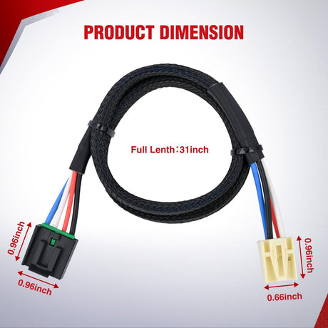 Wiring Harness Kit Brake Controller Wiring Harness Adapter for Select 2014-2020 GM Sierra and Chevrolet Silverado 1500 2500HD 3500HD GMC Yukon Chevy Suburban Tahoe Cadillac Escalade
