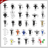 975Pcs Car Push Retainer Clips Auto Fasteners Kit Included 33 Sizes Nylon Bumper Fender Rivets Door Trim Panel Clips with 5 Fasteners Remover 10 Cable Ties for Toyota GM Ford Honda Chevy Audi