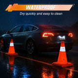 12 Inch Collapsible Traffic Safety Cones 2 Pack - Bright Orange Parking Cones with Reflective Collars for Roadside Emergency, Parking, Driving Practice