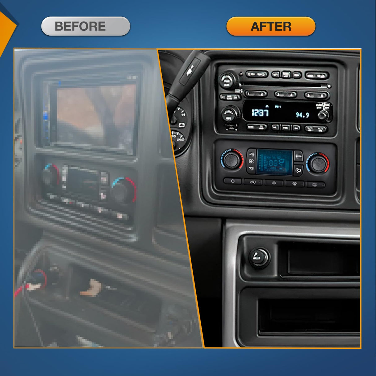 A/C Heater Control Module Switch for 2003-2006 Chevy Avalanche | Compatible with 2003-2006 Chevrolet Suburban/Tahoe/GMC Yukon 2003-2007 Silverado/Hummer H2/Sierra 2002-2009 Trailblazer/Envoy