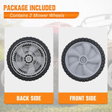 Lawn Mower Drive Wheels Replacement 8 Inch 734-04581 634-0190A Assembly, Lawnmower Front Wheels Compatible with Craftsman, Yard Machines, Husky, MTD RM210 RM220, Troy-Bilt and More, 2-Pack