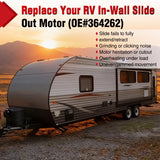 364262 RV in-Wall Slide-Out Motor with Brake Lippert SlimRack | Brake 42mm Mid Torque Motor Compatible with Lippert SlimRack Schwintek in Wall Slide System for Travel Trailer Camper