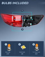 Taillight Assembly for 2014 2015 2016 2017 2018 2019 2020 Acura MDX | Tail Light OE Style Outer Rear Lamp Replacement Driver Side