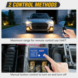 240A Remote Battery Disconnect Switch 12V 24V Car Smart Anti-Theft Kill Switches Upgrade Prevent Power Drain Wireless Remote Control Relay Fobs Voltmeter Display for Auto Cars Truck RV Boat