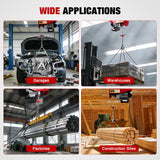 1760LBS Electric Hoist 110V Electric Hoist Winch with Wireless Remote Control, Single/Double Slings 39FT Lifting Height Material Handling Tool for Garage Warehouses Factory Attic Ceiling Crane