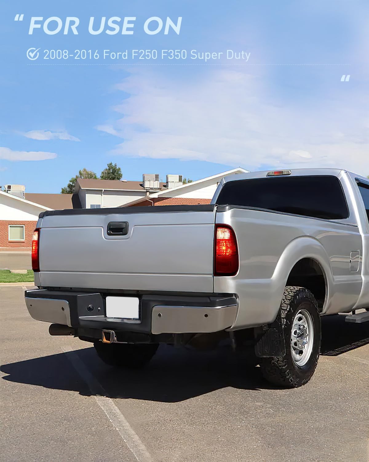 Taillight Assembly Compatible with 2008 2009 2010 2011 2012 2013 2014 2015 2016 Ford F250 F350 F450 Super Duty Rear Tail Light Lamp Replacement OE Style Driver and Passenger Side Dark Red