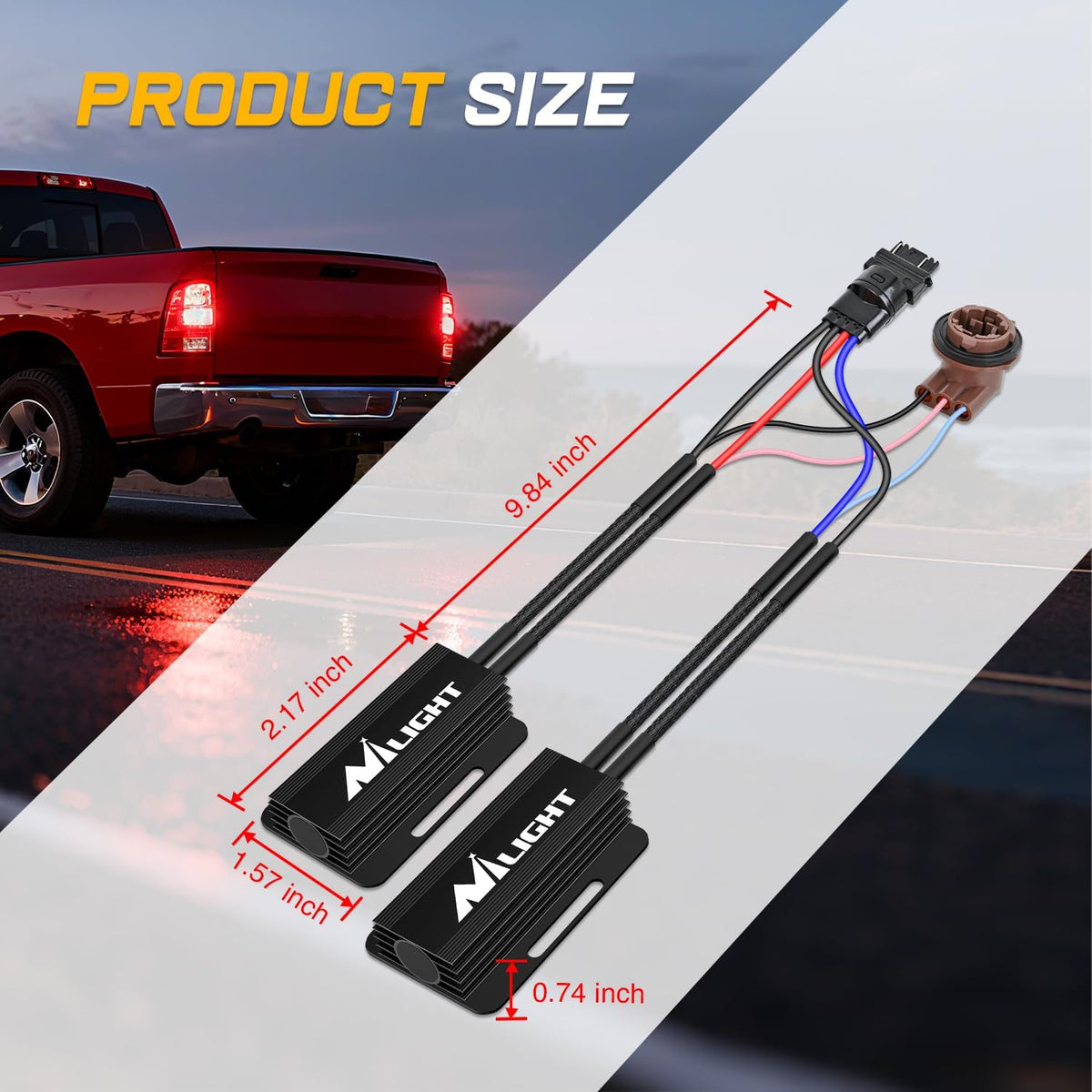 3157B LED CANbus Decoder Turn Signal Anti-Flicker Resistor | Helps Reduce Hyper Flash, Flickering and Dashboard Error Warnings, Pack of 2