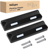 Rubber Parking Curbs 2 Pack - Heavy Duty 22 Inch Garage Wheel Stops Parking aid Block for Driveway & Parking Lot, Black