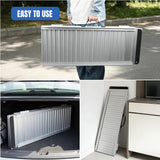 3 Feet Portable Wheelchair Ramp with Quick-Lock Non-Skid Aluminum | Handicap Ramps with Handle Folding Threshold Ramp for Home Steps, Stairs, Doorways, Scooter, Porch, Cart 800LBS Capacity