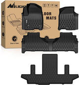 TPE Floor Mats for Chevy Chevrolet Suburban GMC Yukon XL 7 Seats Bucket Seats 2021 2022 2023 2024 2025 2026 All Weather Custom Fit Heavy Duty Floor Liners