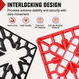 RV Leveling Blocks 12 Pack Interlocking Design Stabilizer Block Anti-Slip Rubber Covers Customizable Height with Carrying Bag for Rv Camper Travel Trailer
