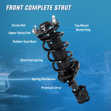 Front Struts Shocks Complete Assembly Kit Fit for Honda CR-V 2.4L L4 2007 2008 2009 2010-2014 (Exc.Touring), Front Shock Absorber Strut Coil Spring Assembly Pair Replace OE#272492 272491, 2PCS