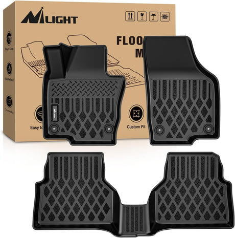 TPE Floor Mats for Volkswagen Tiguan 2009 2010 2011 2012 2013 2014 2015 2016 2017 All Weather Custom Fit Heavy Duty Floor Liners