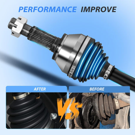 CV Axle Shaft Assembly Compatible with 2008 2009 2010 2011 2012 2013 Nissan Rogue 2014-2015 Nissan Rogue Select Half-Shaft Assemblies Replacement Front Wheel Driver and Passenger Side