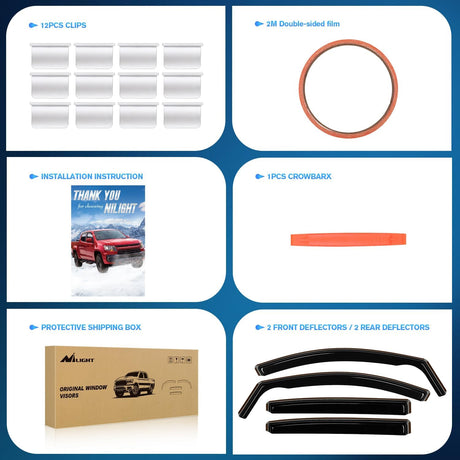 in-Channel Rain Guards for Chevrolet (Chevy) Equinox 2018 2019 2020 2021 2022 2023 2024, Vent Window Visors, Original Window Deflectors-4PCS