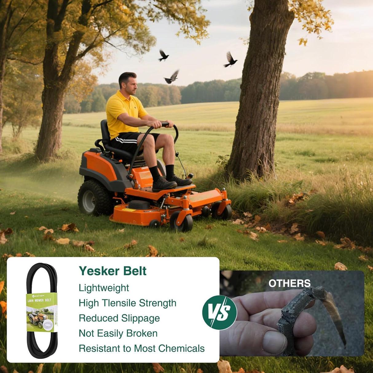 144959 Deck Belt for Craftsman lt1000 42 inch Deck Riding Mower 1/2 Inch x 95 Inch Drive Belts for Craftsman LT1000 LT2000 LT3000 Husqvarna Poulan AYP Lawn Mower # 532144959 532138255 144959D 138255