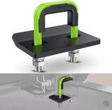 Trailer Hitch Tightener for 2 Inch Trailers Hitches Mount Anti Rattle Heavy Duty Steel with Rubber Cover Green U Bolt Matte Black Plate Electrophoresis Anti-Rust Triple Protective