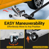 2.5 Ton Floor Jack, Low Profile Hydraulic Trolley Car Jack with 360° Swivel Lifting Arm, Heavy Duty Steel Service Jack, Lifting Range 3.35 Inch to 15.15 Inch