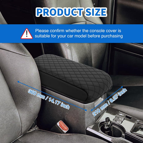 Center Console Cover Compatible with Toyota 4Runner 2010-2021 2022 2023 2024 PVC Leather Armrest Cover for Car Middle Console Cover Center Console Cushion Pad Car Armrest Box Cover,Black