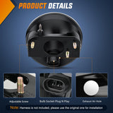 Fog Lights Assembly Compatible with 2002 2003 2004 2005 2006 2007 2008 2009 GMC Envoy Foglight Replacement w/880 12V 27W Bulbs Clear Lens